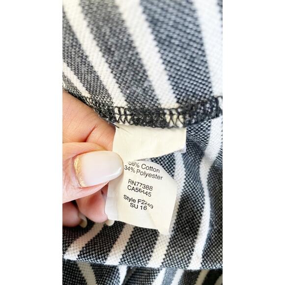 Madewell Striped Mini Slip Dress Tan/Black/White Size Small - Picture 4 of 9